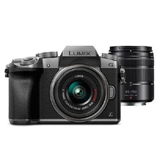 PANASONIC DMC-G7 14-42 + 45-150 SREBRNY